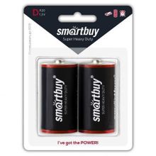 Батарейка D SmartBuy R20 2B, солевая, 2шт, блистер (SBBZ-D02B)