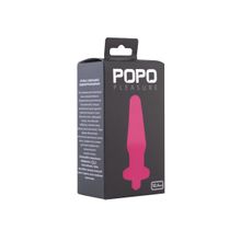 Розовая вибровтулка с закруглённым кончиком POPO Pleasure - 12,4 см. Розовый