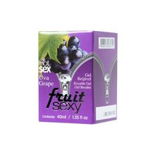 INTT Массажное масло FRUIT SEXY Grape с ароматом винограда и разогревающим эффектом - 40 мл.