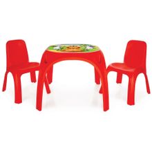 Детский стол Pilsan King + 2 стула цвет красный