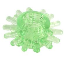Toyfa Basic Зеленое эрекционное кольцо с шипами (зеленый)