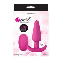 Розовая анальная вибропробка с пультом ДУ Luxe Zenith Wireless Plug Pink - 9,9 см. Розовый