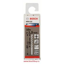 Bosch Набор 10 HSS-Co сверл 1,5 мм DIN 338 (2608585873 , 2.608.585.873)