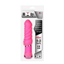 Dream Toys Розовый анальный вибратор с шипиками BOOTYFUL TWISTED TICKLER VIBE PINK (розовый)