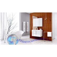 Милан шкаф-зеркало с подсветкой, цвет белый Mil.04.08,