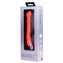 Оранжевый силиконовый G-вибратор PURRFECT SILICONE G-SPOT VIBRATOR - 17,7 см. (84382)