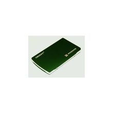Внешний корпус HDD SATA 2.5"  Orient 204U2 External Metal Case, USB 2.0, кож.чехол, green, ret