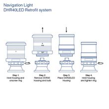 DHR Буксировочный огонь светодиодный DHR DHR40 Retrofit 40.04.09.02 24 В 3,1 Вт желтый для судов до 20 м