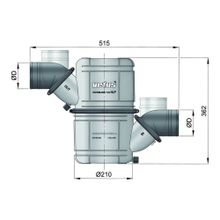 Vetus Двухкамерный водяной замок Vetus NLP90 515 x 362 x 210 мм под шланг 90 мм