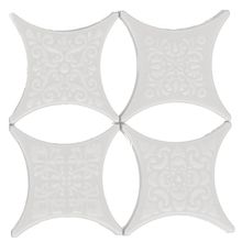Керамогранит Absolut Keramika Core Estrella Set Core Blanco 4 вида в ассортим вставка 6,7х6,7