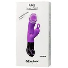 Фиолетовый вибратор с клиторальным отростком Adrien Lastic Ares 19,8см