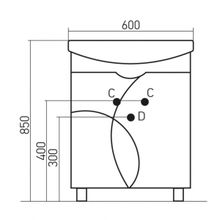 Mixline Мебель для ванной Магнолия 60 L вишня