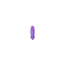Минивибратор+насадка силикон фиолет. 5 режимов 5,5 см водонепр., фиолетовый