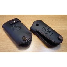 Кожаный чехольчик для выкидного ключа Мазда, 2 кнопки (lb-018)
