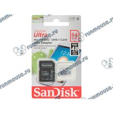 Карта памяти 64ГБ SanDisk "Ultra SDSQUNB-064G-GN3MA" microSD XC UHS-I Class10 + адаптер [131262]