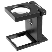 Лупа ЗУБР "МАСТЕР" складная на подставке, светодиодная подсветка, 5 кратное увеличение, диаметр 50мм