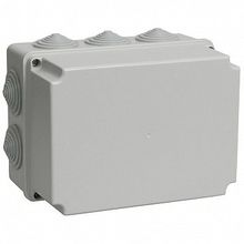 коробка КМ41245 распаячная для о п 190х140х120 мм² IP44 (RAL7035, 10 гермовводов) | код. UKO10-190-140-120-K41-44 |  IEK