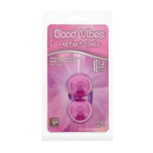 Фиолетовые вагинальные шарики на мягкой сцепке GOOD VIBES PERFECT BALLS