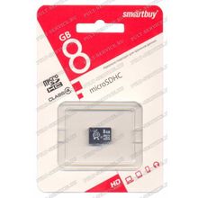 Карта памят 8 Gb SmartBuy MicroSD (Class4)