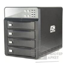 AgeStar <3C4B3A1> USB 3.0 Внешний корпус 4x3,5" SATA  3C4B3A1 BLACK USB3.0+eSATA, алюминий, вентилятор, LCD, без RAID.