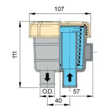 Vetus Фильтр забортной воды Vetus FTR140 13 111 x 107 мм 12,7 мм 23 л мин