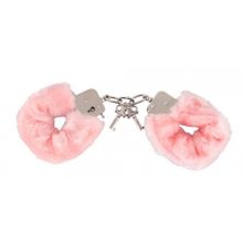 Розовые меховые наручники Love Cuffs Rose (52181)