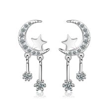 Серьги-гвоздики "Полумесяц и звезда" (арт. 81949-7)