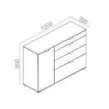 ПМ: Вентал Арт Комод Энни-3 4 ящ 1 дв