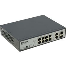 Коммутатор   D-Link   DES-1100-10P   A1A   Управляемый коммутатор (8UTP 10   100Mbps PoE + 2Combo 1000BASE-T   SFP)