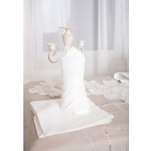 Салфетка декоративная с вышивкой - Мережка | цвет белый