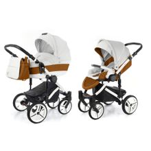 Коляска 2 в 1 Esspero Grand Magic (шасси White) - Orange leatherette