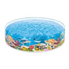 Бассейн для детей Intex 58472NP "Deep Blue Sea Snapset Pool" 244х46см, 3+