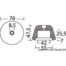 Osculati Spare anode for Vetus Bow, 43.070.13