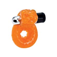 Topco Sales Эрекционное кольцо со стимулятором клитора Sex Please! Morozko Vibrating Cock Ring (оранжевый)