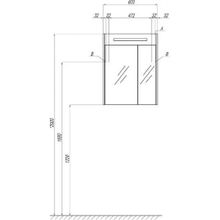 Зеркало-шкаф Акватон Сильва 60, дуб макиато, 1A216202SIW50