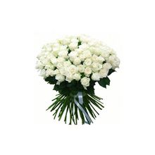 Букет из 101 белой розы -  70см "Happy white love"