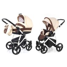 Коляска 2 в 1 Esspero Newborn Lux (шасси White) - Beige Brown