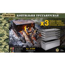 Коптильня Boyscout 3-х ярусная с поддоном 61269