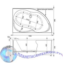 Панель фронтальная Aquanet Graciosa 150 R