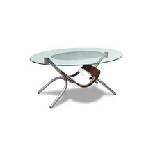 Мебелик Стол журнальный Дуэт 2 металлик прозрачный