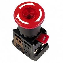 Кнопка  ANE-22 22 мм²  660 440В, IP40,  Красный | код.  BBG40-ANE-K04 |  IEK