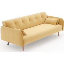 Алмаз. Любимый дом Бьерн Диван трёхместный (Горчичный, ткань UNI IDEA 1028)