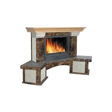 Угловая облицовка (камин)  Bella Italia Lecce (Белла Италия Лечче, каминокомплект с топкой)