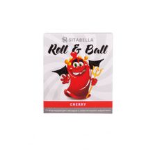 Стимулирующий презерватив-насадка Roll & Ball Cherry (139400)