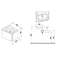 Тумба с раковиной Ravak SD 10° 65 серая L