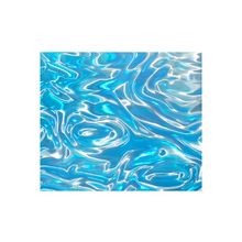 Потолочная плита Армстронг 3D ,цвет голубой хром , рисунок волна