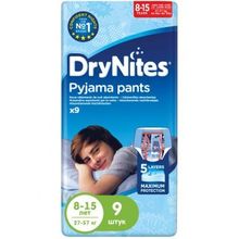 Huggies DryNites 8-15 лет (27-57 кг) 9 шт. для мальчика