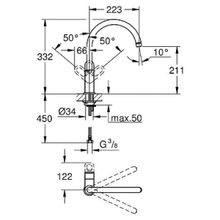 Смеситель Grohe BauLoop 31368000 для кухонной мойки