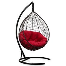 Кресло кокон подвесное SEVILLA VERDE VELOUR коричневое + каркас