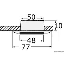 Osculati Batsystem Nova 2 LED ceiling light golden, 13.877.62